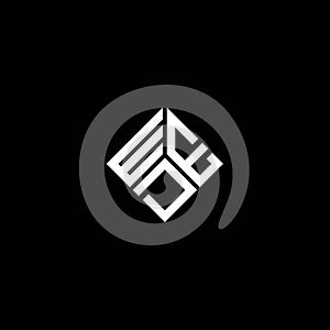 WED letter logo design on black background. WED creative initials letter logo concept. WED letter design