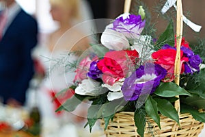 Weddind details in closeup view. Solemn event