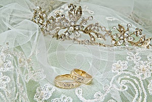 Enagement Rings And Fabric