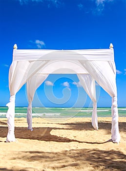 Wedding altar on the beach