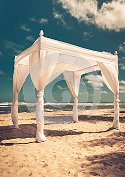 Wedding altar on the beach