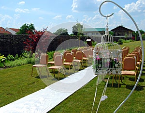 Wedding ambient with chairs