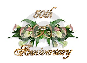 Wedding Anniversary Calla Lilies 50th