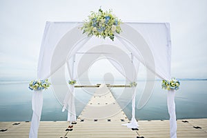 Wedding arch on the beach.