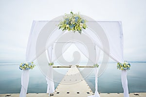 Wedding arch on the beach.