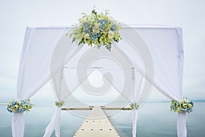 Wedding arch on the beach.