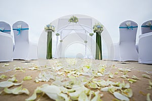 Wedding arch on the beach.