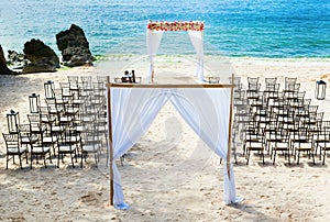 Wedding arch on the beach