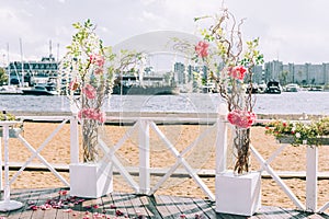 Wedding arch on the beach