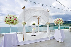 Wedding Arch Decoration, Flower, Floral, Beach Wedding Venue