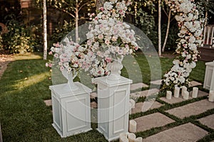 Wedding arch outdoors decor