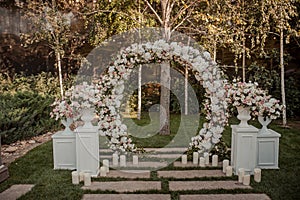 Wedding arch outdoors decor