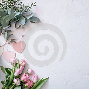 Wedding arrangement of pink spring flowers