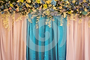 Wedding backdrop with flower