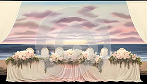 Wedding Backdrop, Made with Generative AI