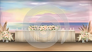 Wedding Backdrop, Made with Generative AI