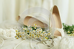 Wedding background, bridal accessory