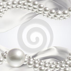 Wedding Background with Pearls
