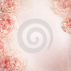 Wedding background with roses