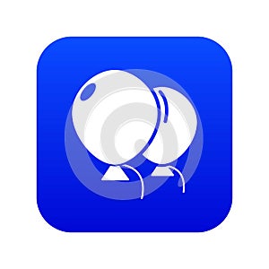 Wedding ballons icon blue vector