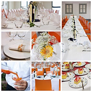 Wedding banquet collage