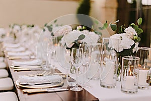 Wedding banquet decoration in Italy