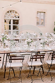 Wedding banquet decoration in Italy