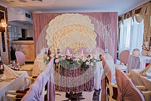 Wedding banquet hall table decoration flowers