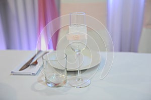 Wedding banquet table setting