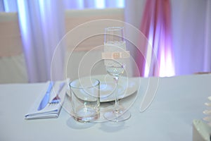 Wedding banquet table setting