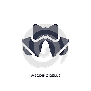 wedding bells icon on white background. Simple element illustration from birthday party and wedding concept