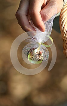 Wedding Bird Seed Throw