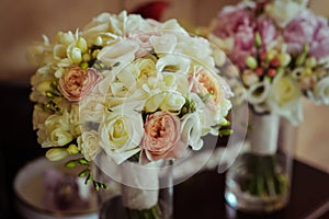 Wedding bouqet details photo