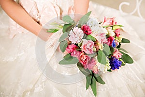 Wedding bouquet, bride flowers.