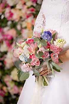 Wedding bouquet, bride flowers.