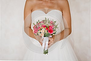 Wedding bouquet in brideÂ´s hands