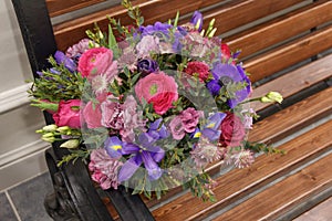 Wedding bouquet with different flowers