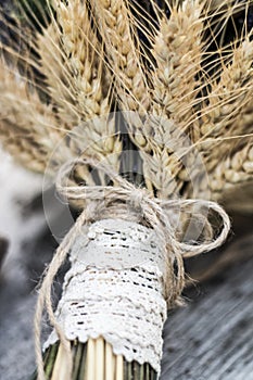 Wedding bouquet of dry flowers