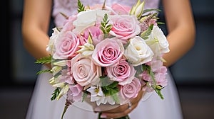 Wedding bouquet and financial reports on costs
