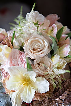 Wedding bouquet of flowers.