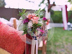 Wedding bouquet and flowers decorations