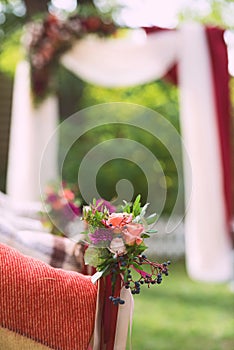 Wedding bouquet and flowers decorations