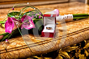 Wedding bouquet of kalas.