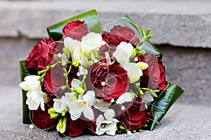 Wedding bouquet of roses