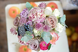 Wedding bouquet, rozes