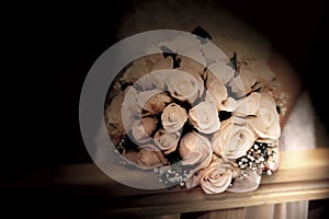 Wedding bouquet in sepia