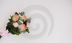 wedding bouquet on a white background photo