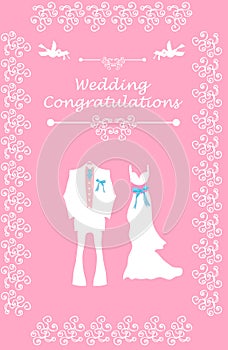 Wedding Bridal card with couple