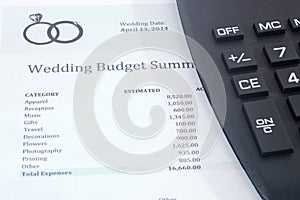 Wedding Budget with Calculator