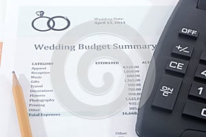 Wedding Budget with Calculator